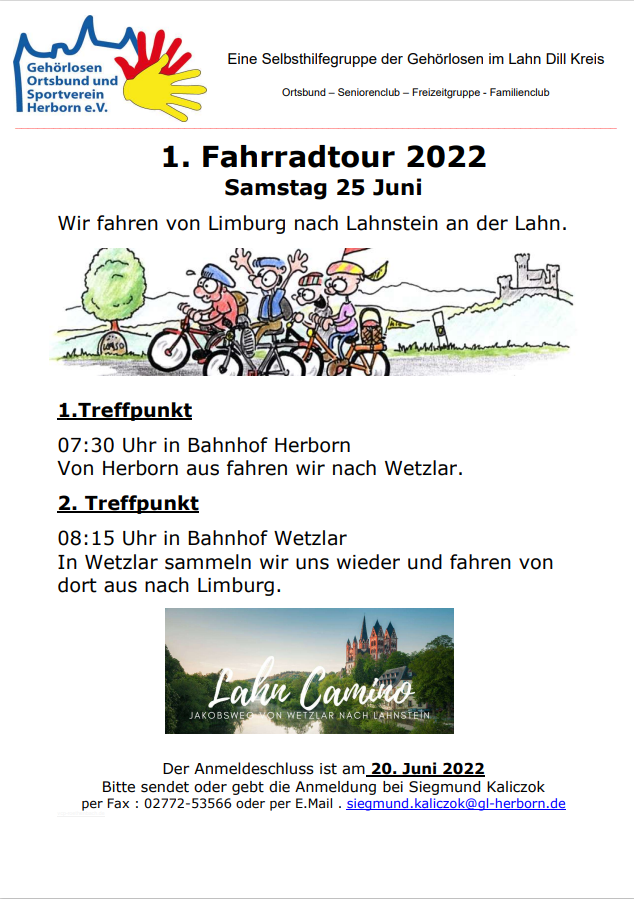 Fahrradtour 25 juni